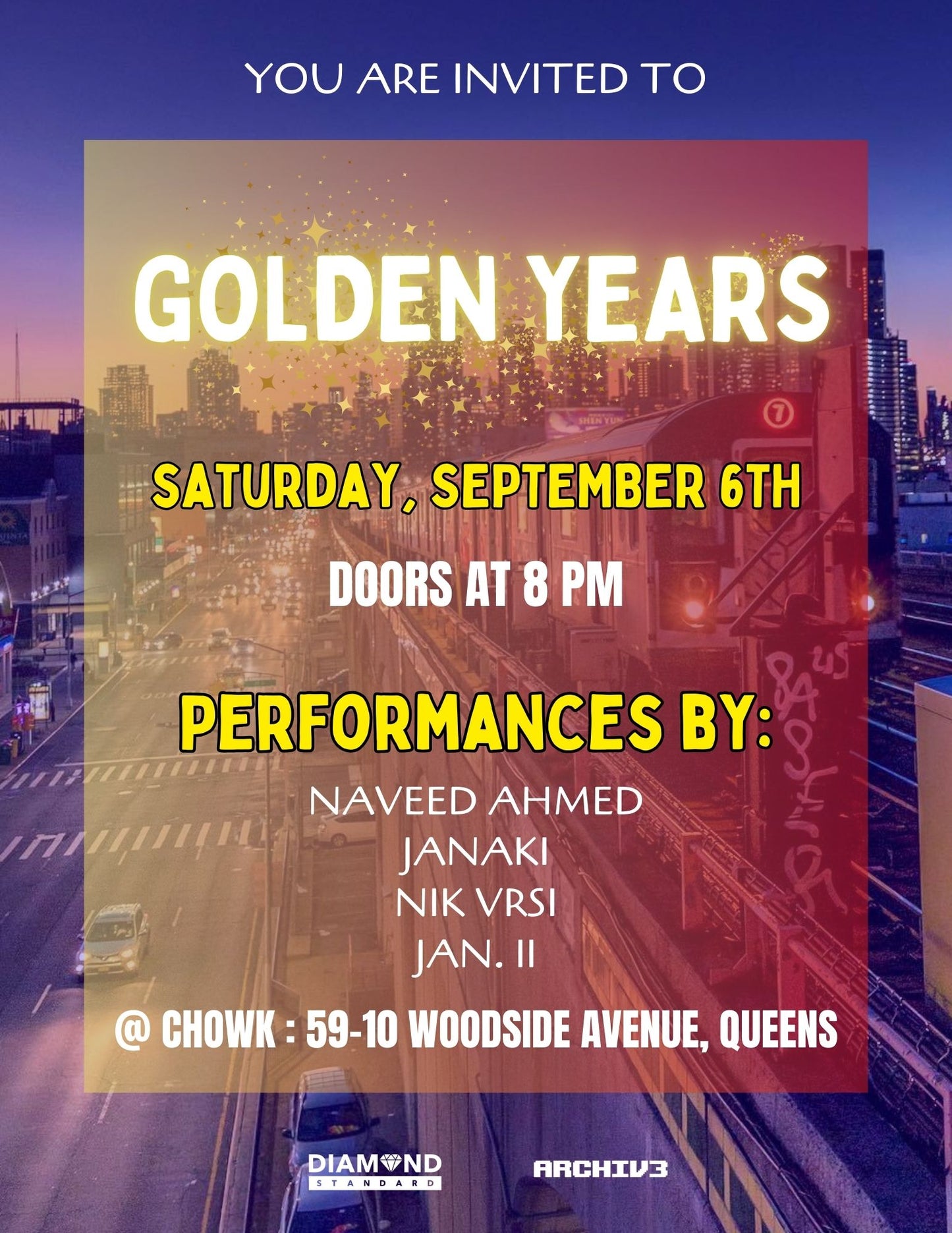 Tickets for GOLDEN YEARS -  @Chowk - Queens, NY - September 6th